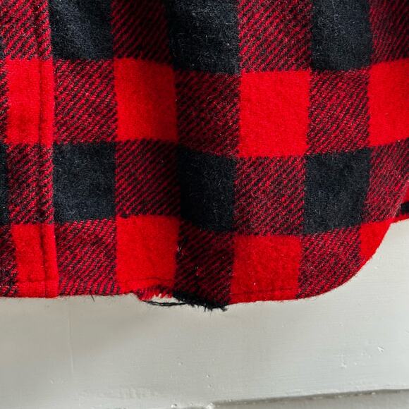 Vintage 50s Frost Proof Buffalo Plaid Wool Shacket Shirt Jacket - Picture 6 of 8